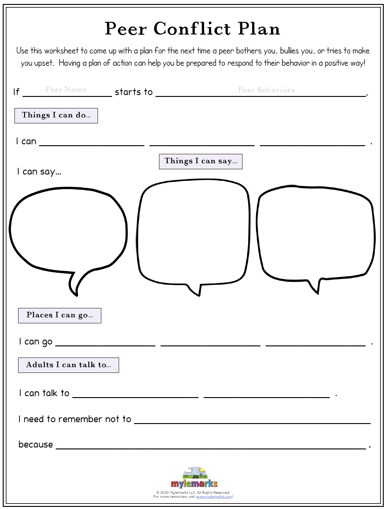 Peer Conflict Plan F GS 
