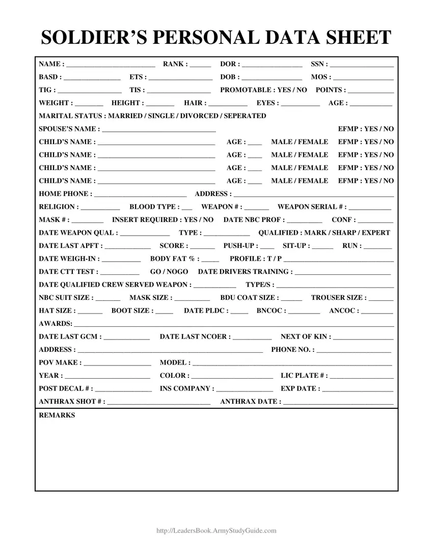 Personal Data Sheet Fill Out Printable PDF Forms Online