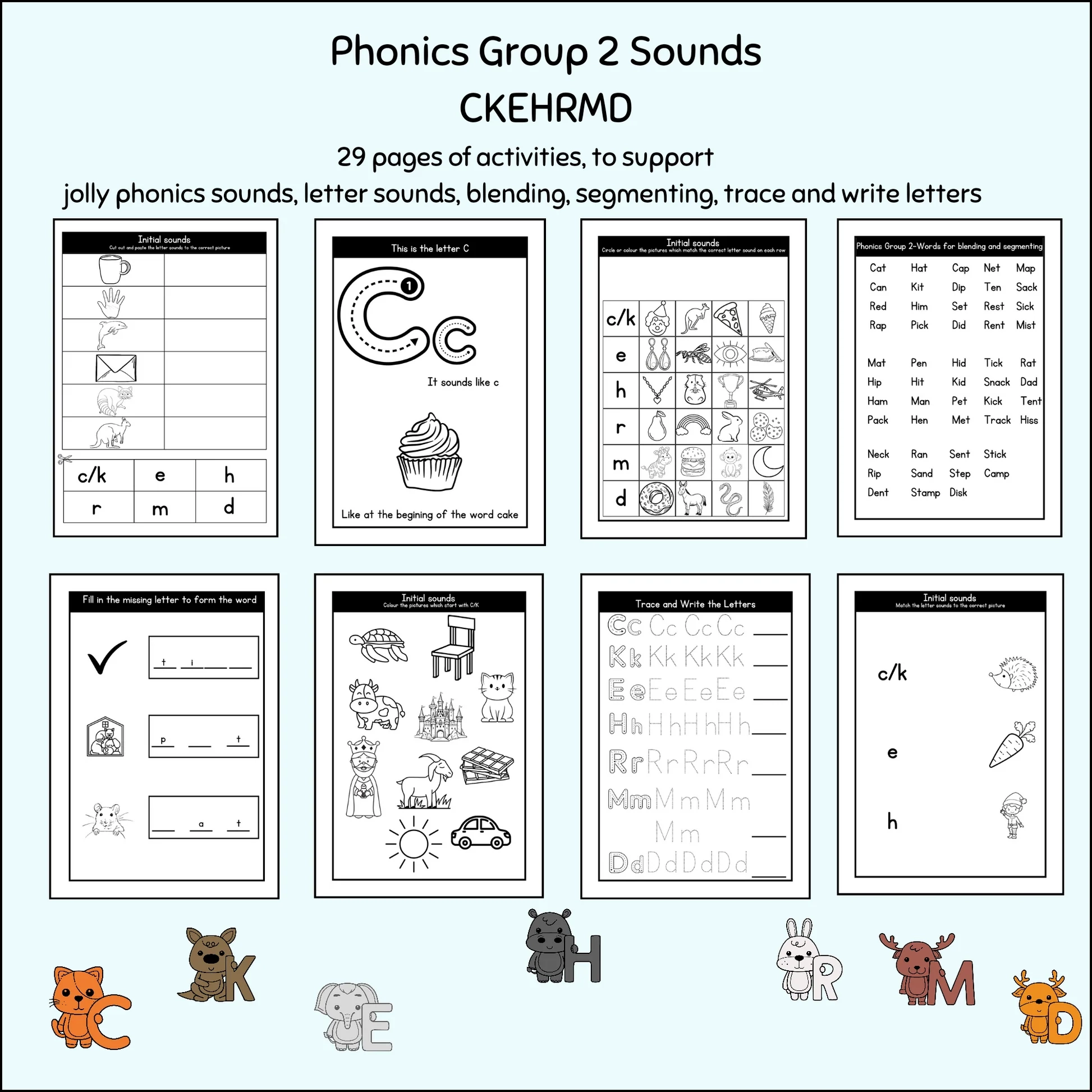 Printable Phonics Worksheet