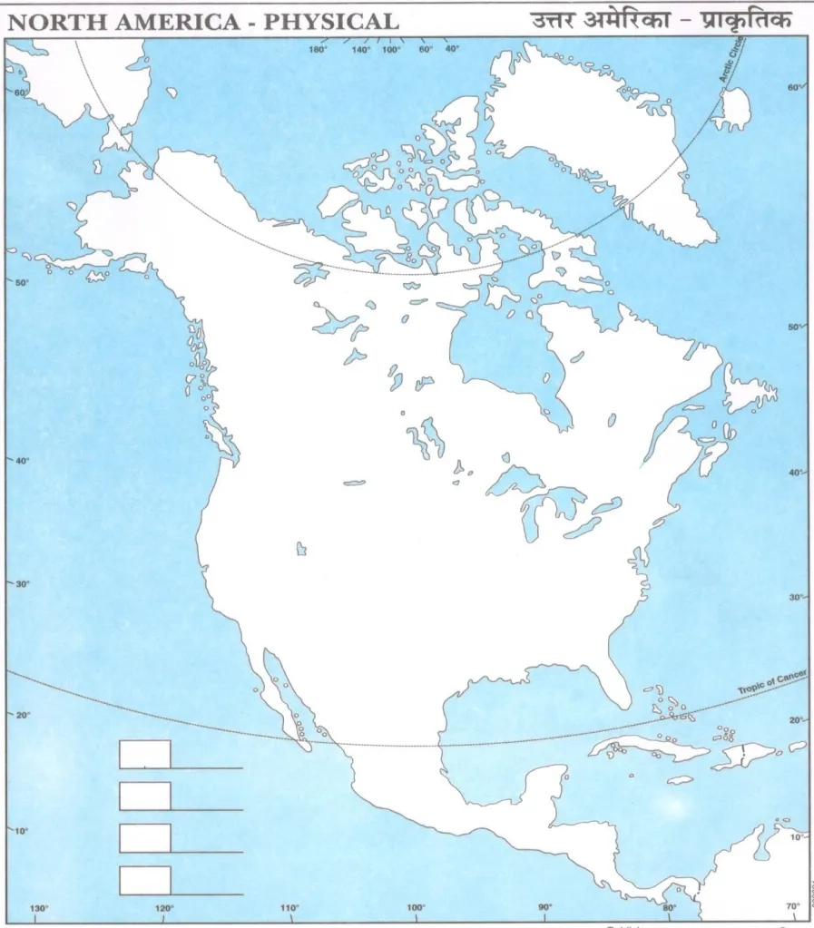Physical Map Of North America For Students PDF Download Worksheets Library