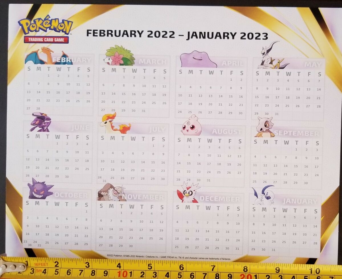 Pokemon Calendar Printable