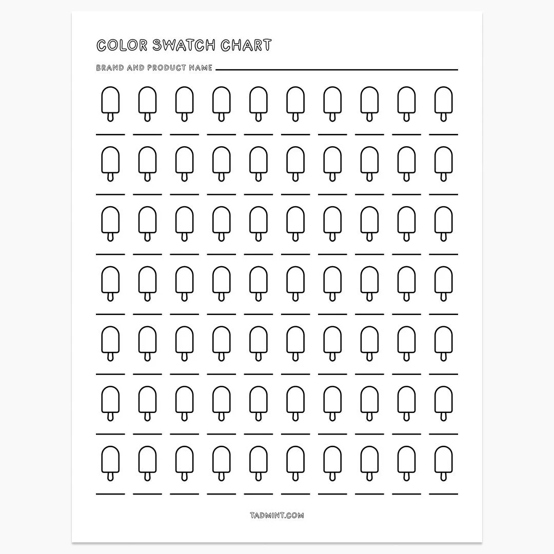 Popsicle Color Swatch Chart Instant Download Printable PDF TADMINT Design Resource And Merchandise For Creatives Popsicle Color Swatch Chart Instant Download Printable PDF TADMINT Design Resource And Merchandise For Creatives