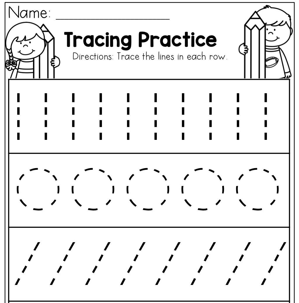 Printable Tracing Worksheets For Preschoolers