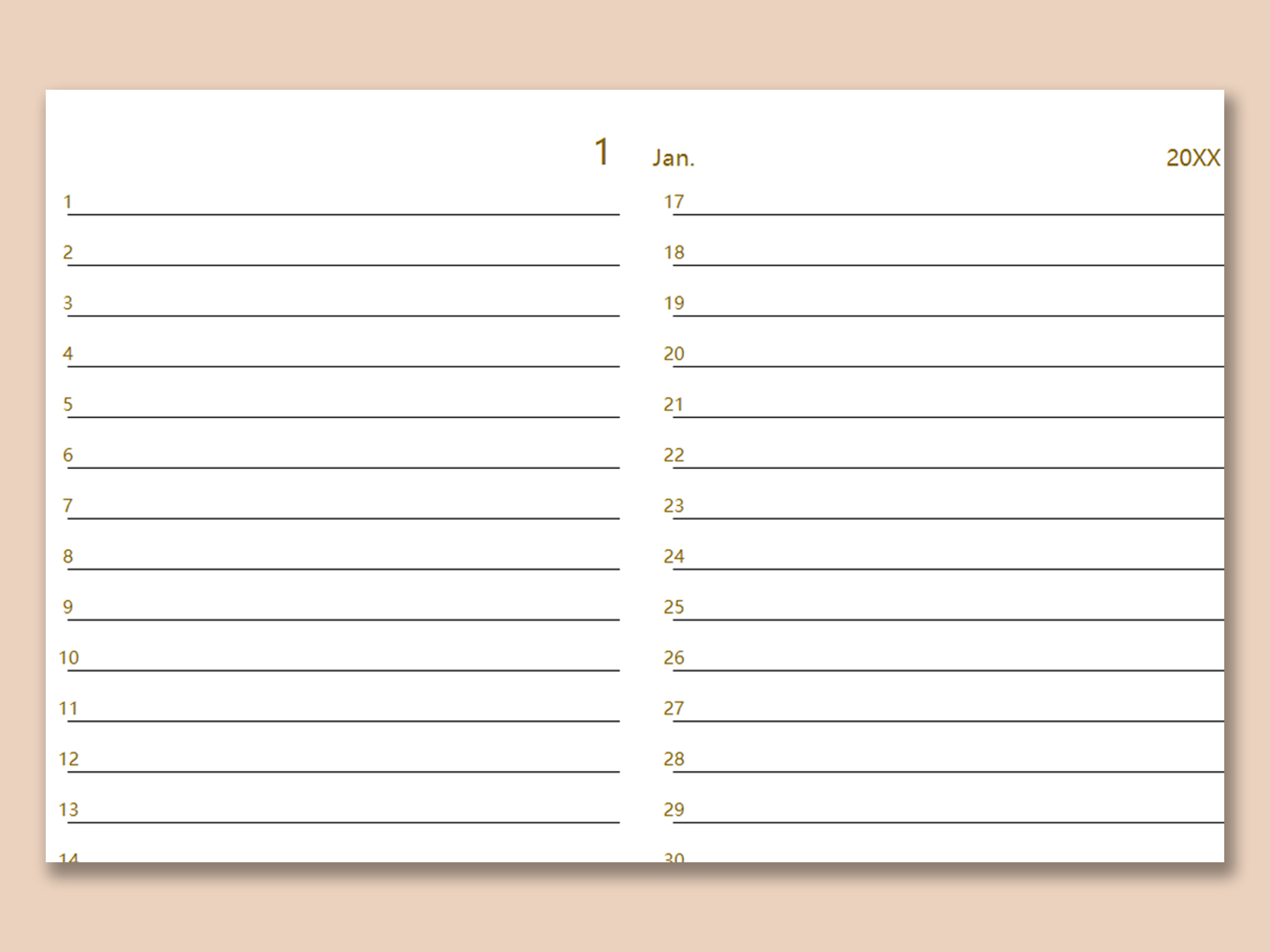 Printable Calendar Template Word Printable Calendar Template Word