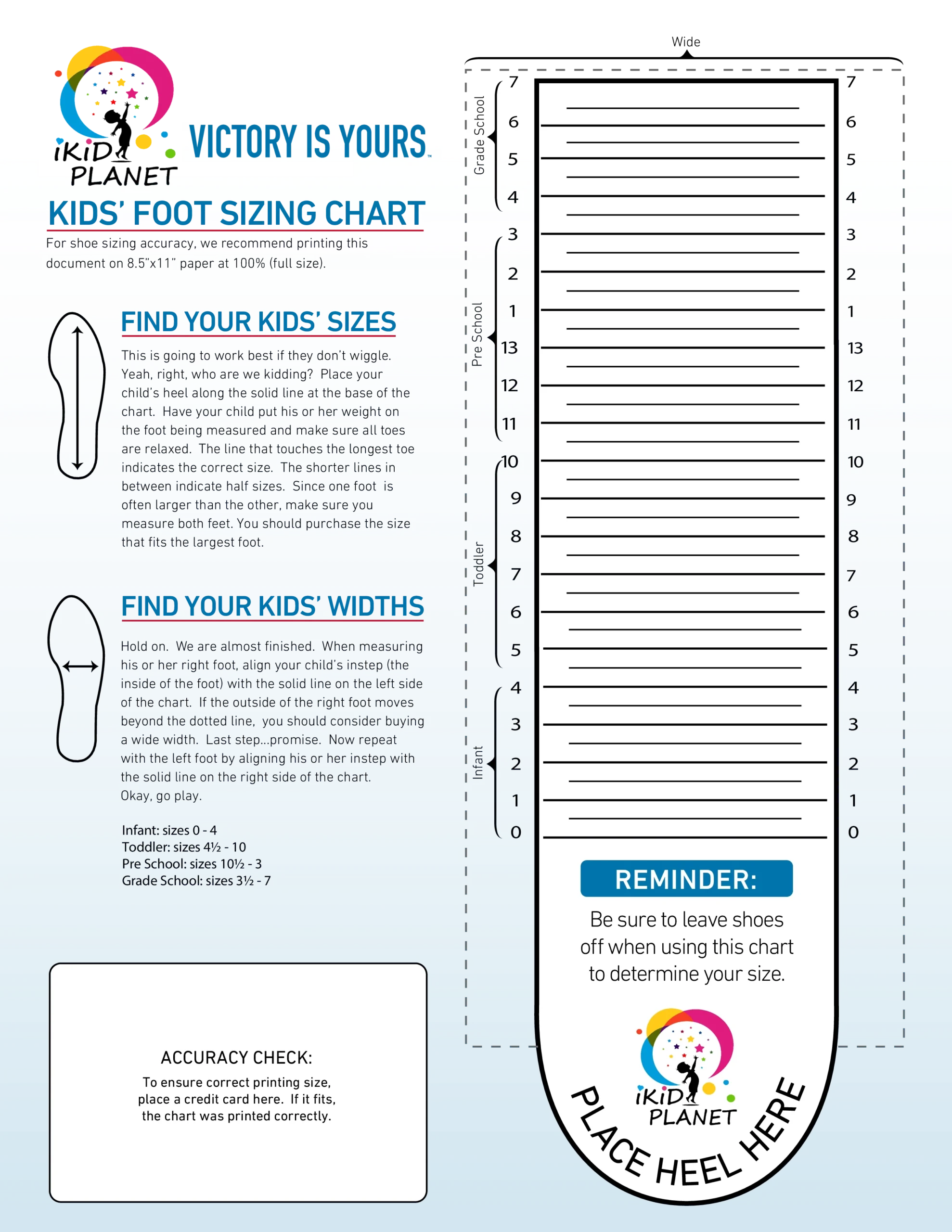Printable Baby Shoe Size Chart New Arrivals