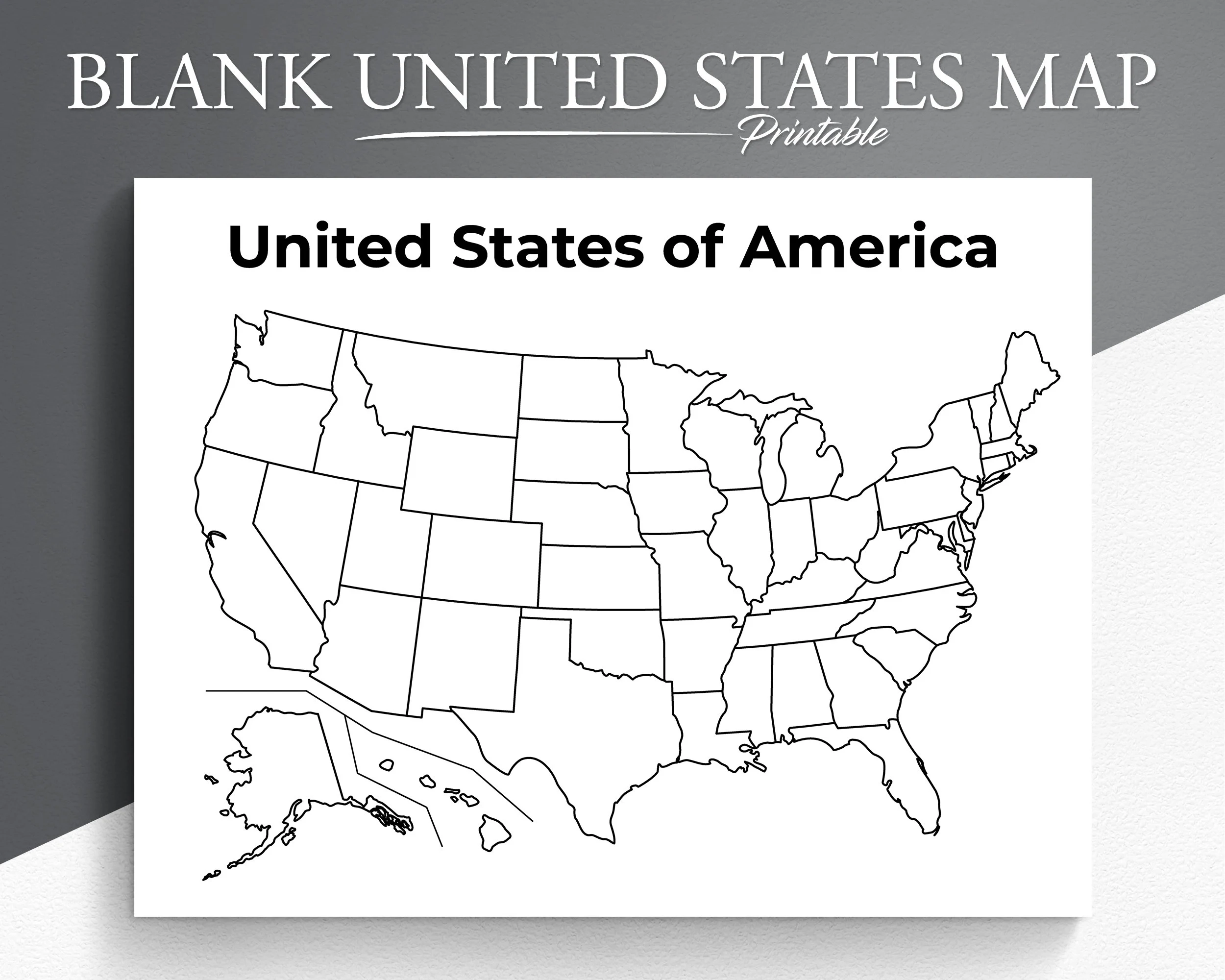 Printable Blank US Map Educational Map For Kids USA Coloring Printable Blank US Map Educational Map For Kids USA Coloring