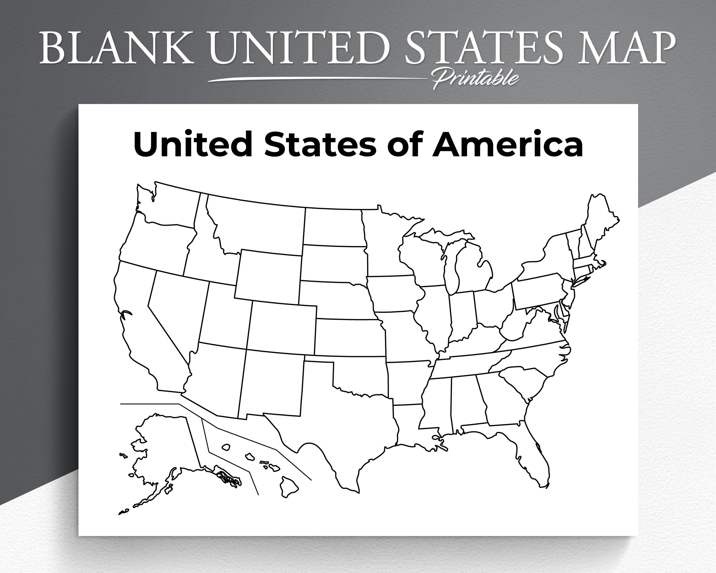 Printable Blank US Map Educational Map For Kids USA Coloring Worksheets Library