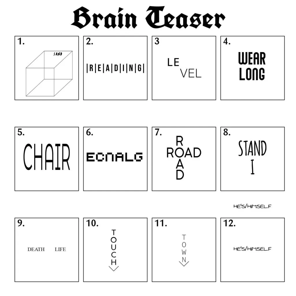 Brain Games Printable Worksheets For Adults