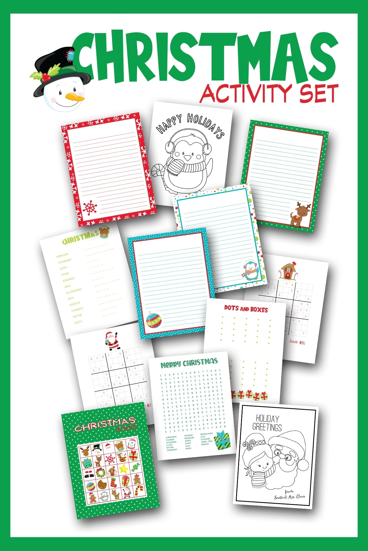 Printable Christmas Activities Kids Activity Zone