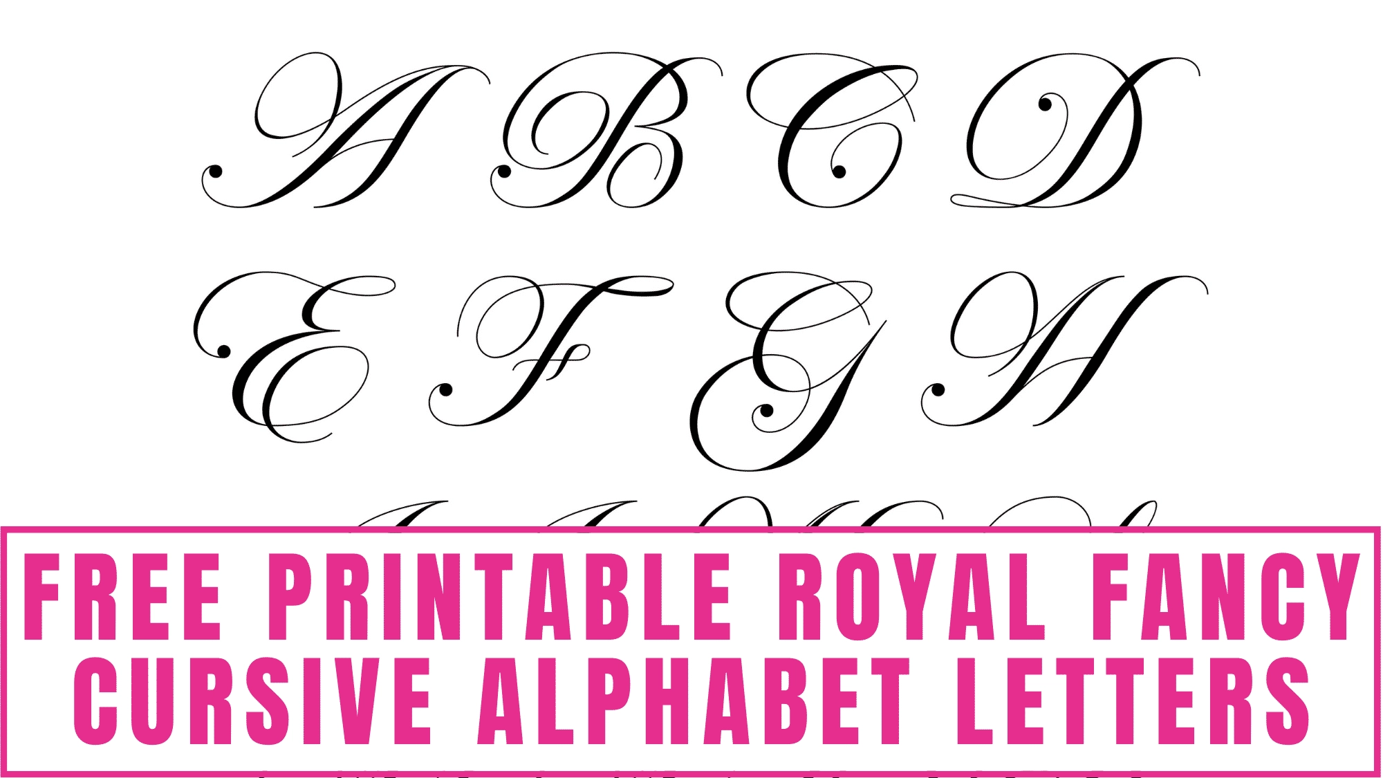 Cursive Alphabet Chart Printable