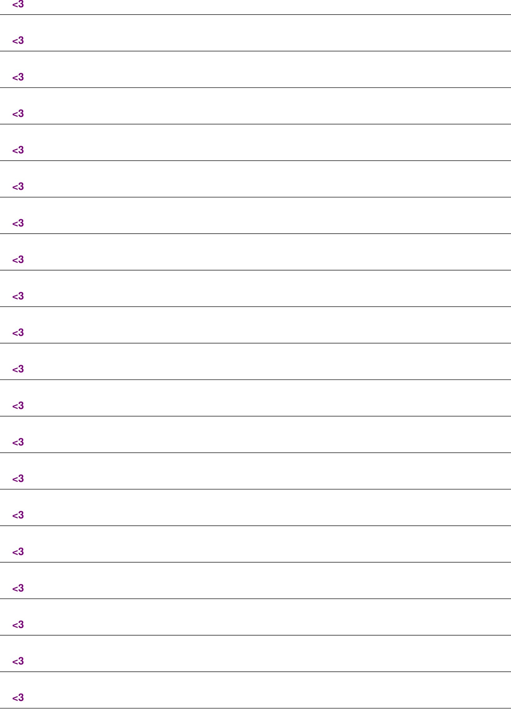 Printable Lined Sheet