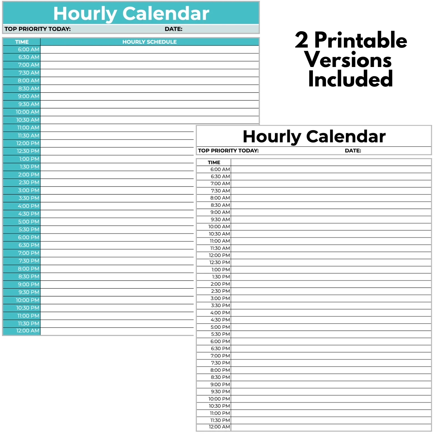 Printable Hourly Calendar Weekly Planner Kim And Kalee