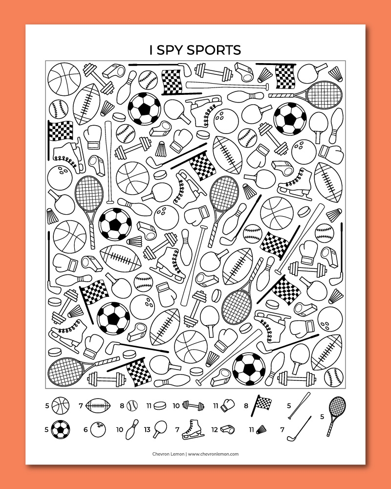 Printable I Spy Sheets