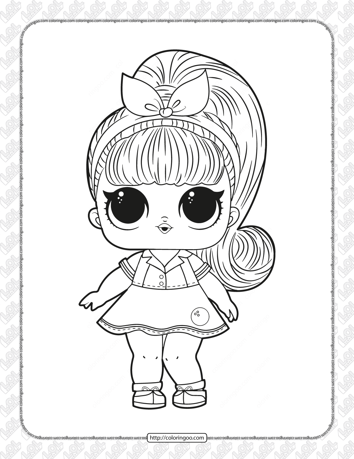Printable LOL Doll Coloring Pages For Free