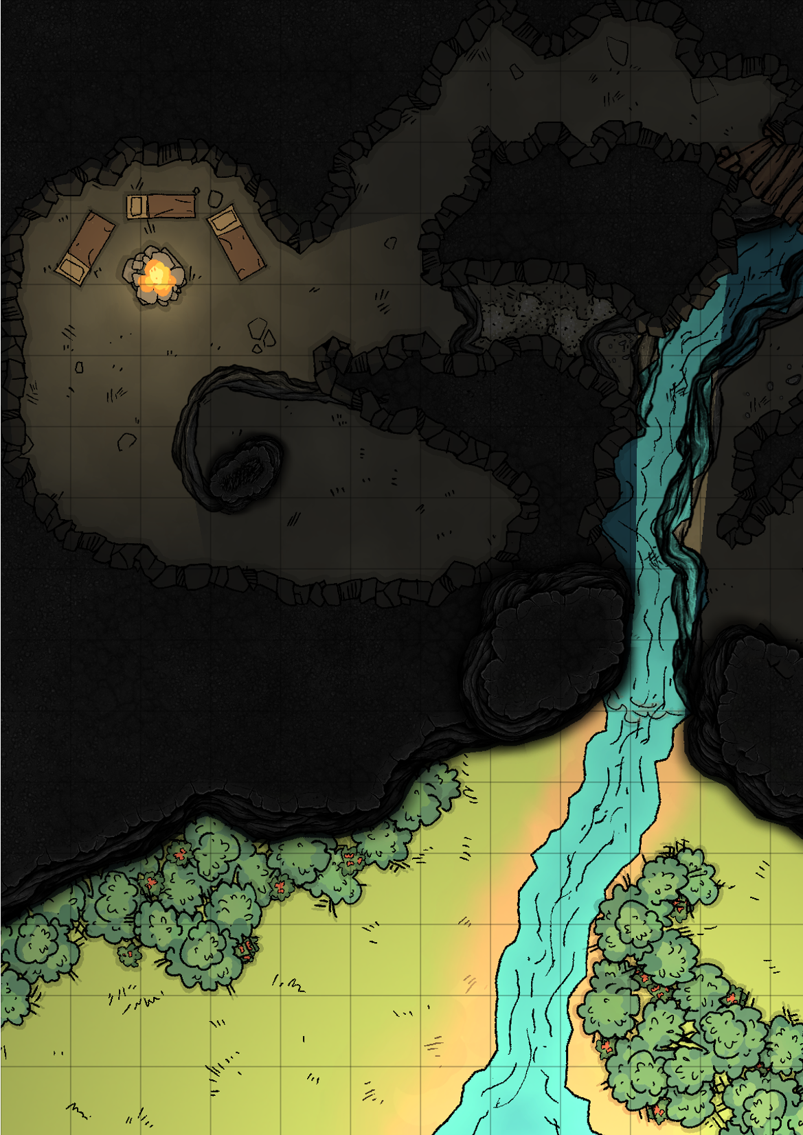 Printable Maps A4 A3 A2 Scale LMOP Cragmaw Hideout And Goblin Ambush R dndmaps