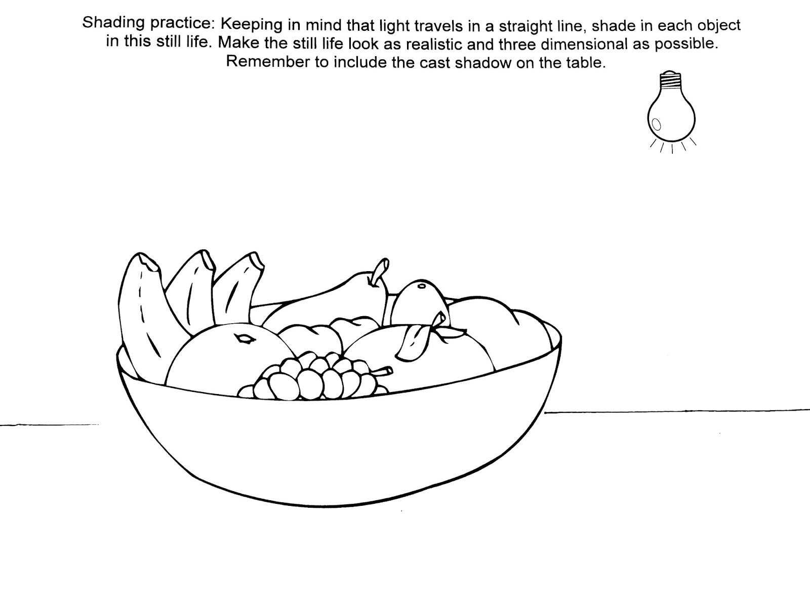 Printable Still Life Drawing Worksheet Printable