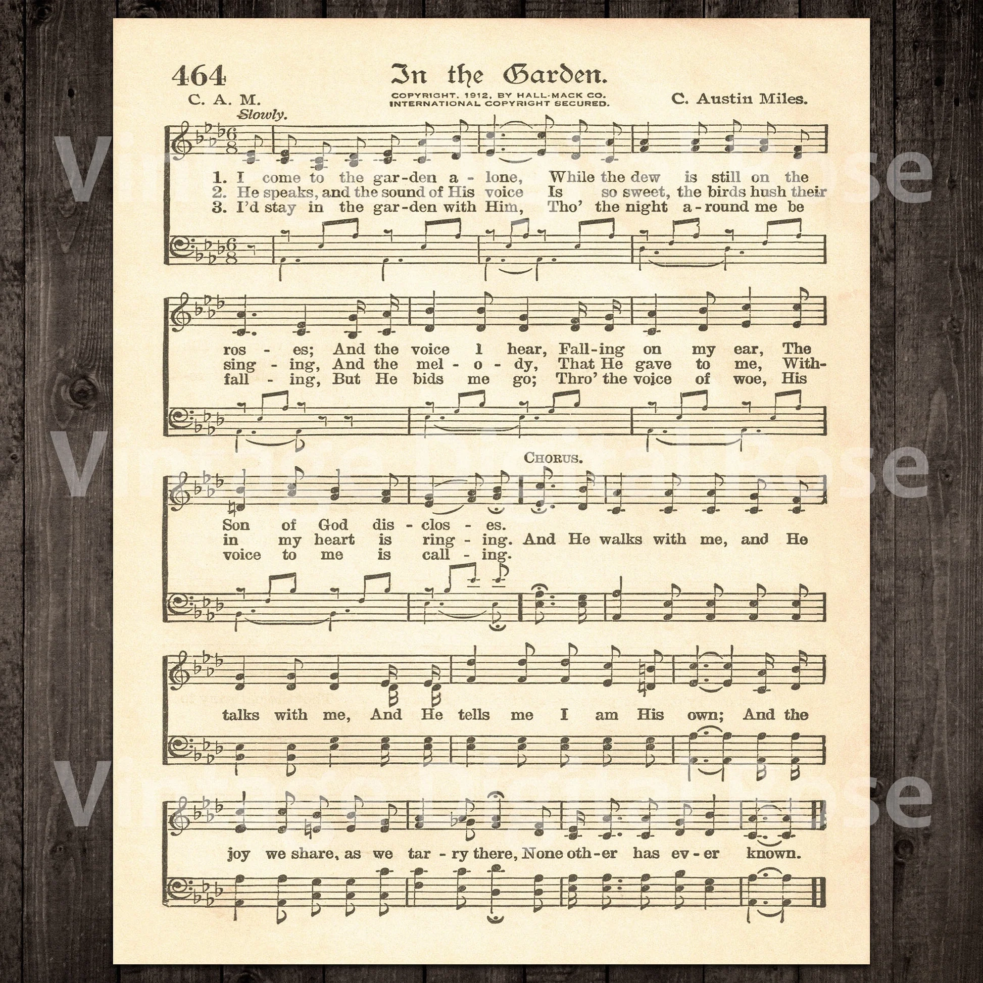 Printable Vintage Hymns Set Of 3 Sheet Music Best Sellers Top Songs VintageDigitalRose