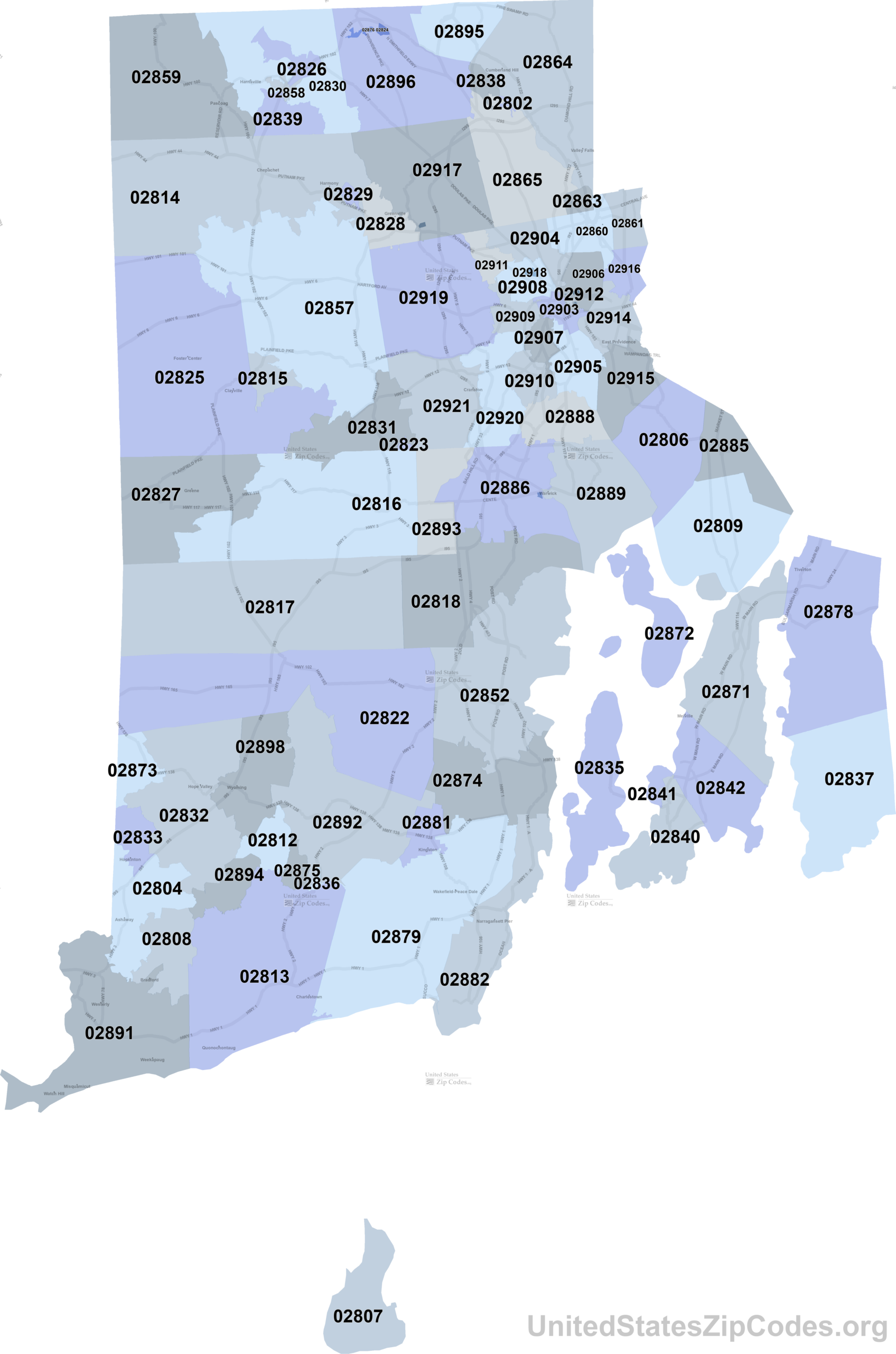 Printable ZIP Code Maps Free Download