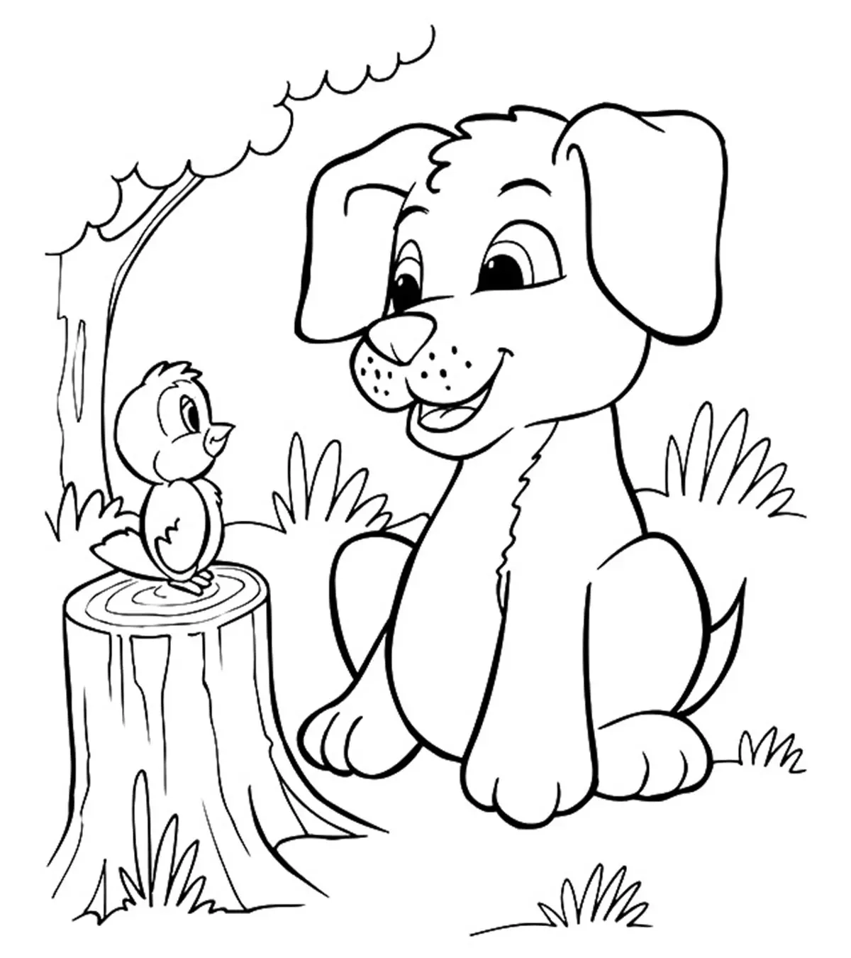Puppy Printable Coloring Sheets