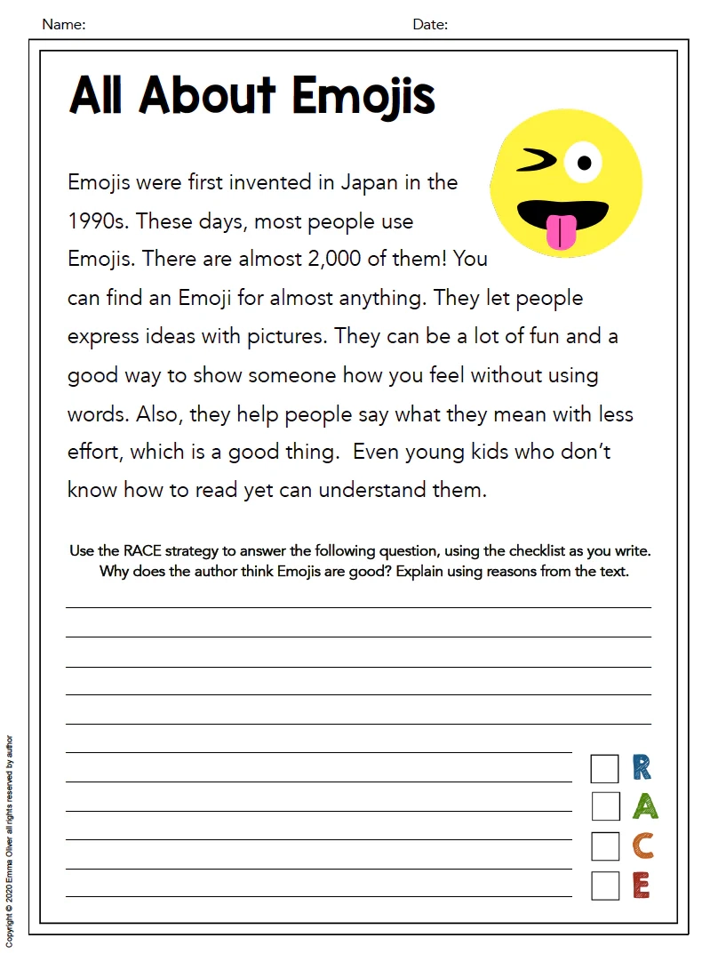 Printable Free Race Strategy Practice Worksheets