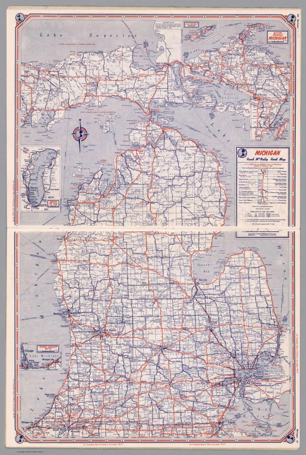 Rand McNally Road Map Michigan Rand McNalley Company Free Download Borrow And Streaming Internet Archive