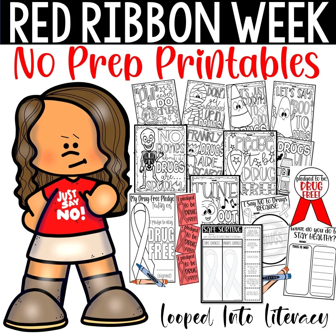 Free Printable Red Ribbon Week Worksheets
