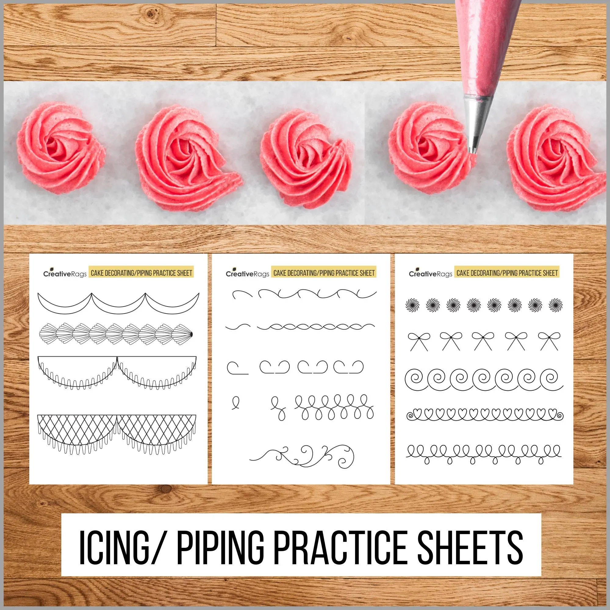 Royal Icing Piping Practice Sheets Cake Decorating instant Download Etsy Royal Icing Piping Practice Sheets Cake Decorating instant Download Etsy