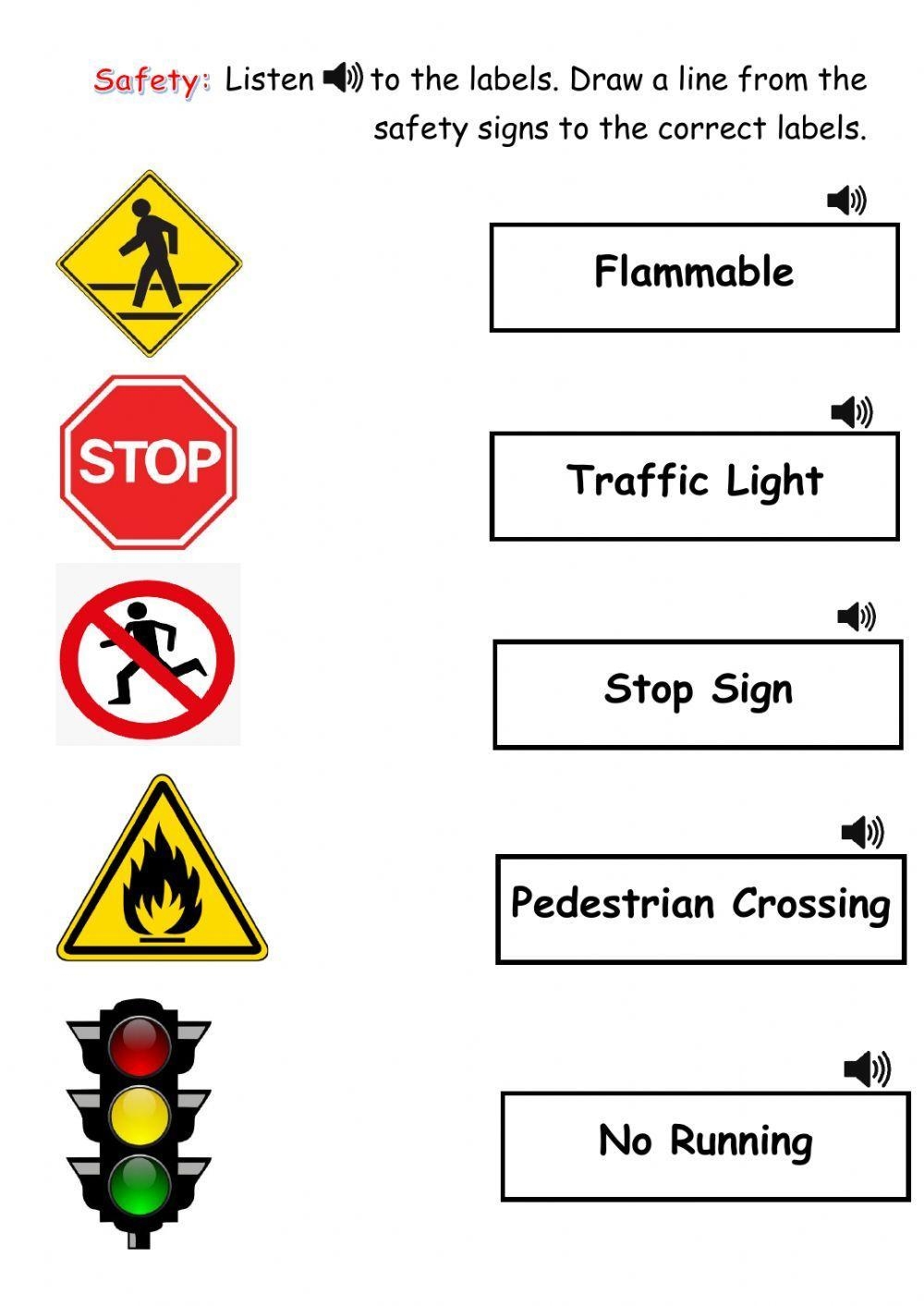 Safety Signs Worksheet Worksheets Library