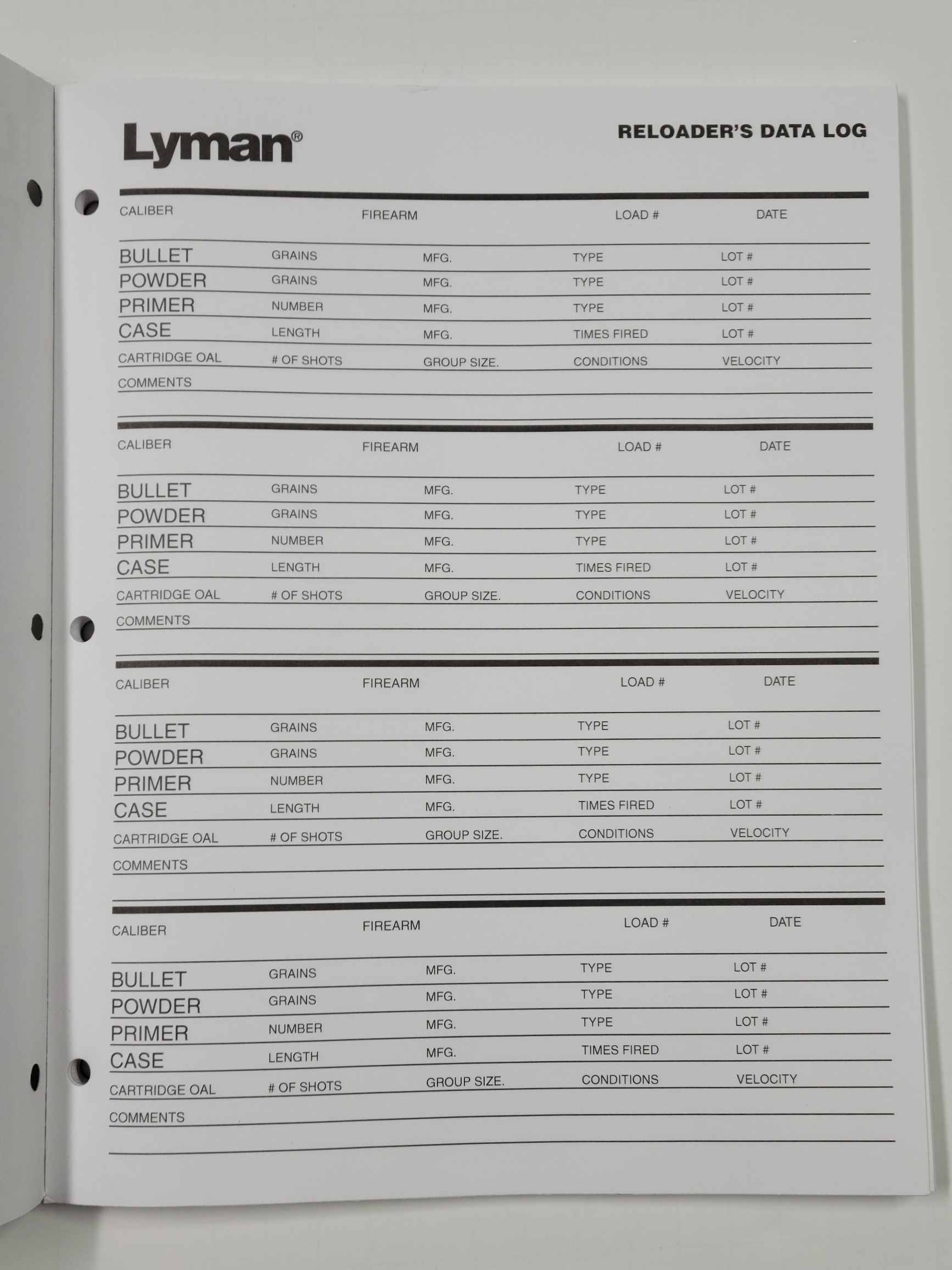 SALE 9847261 LYMAN Reloading Data Log Accurate Arms Ammo Inc SALE 9847261 LYMAN Reloading Data Log Accurate Arms Ammo Inc