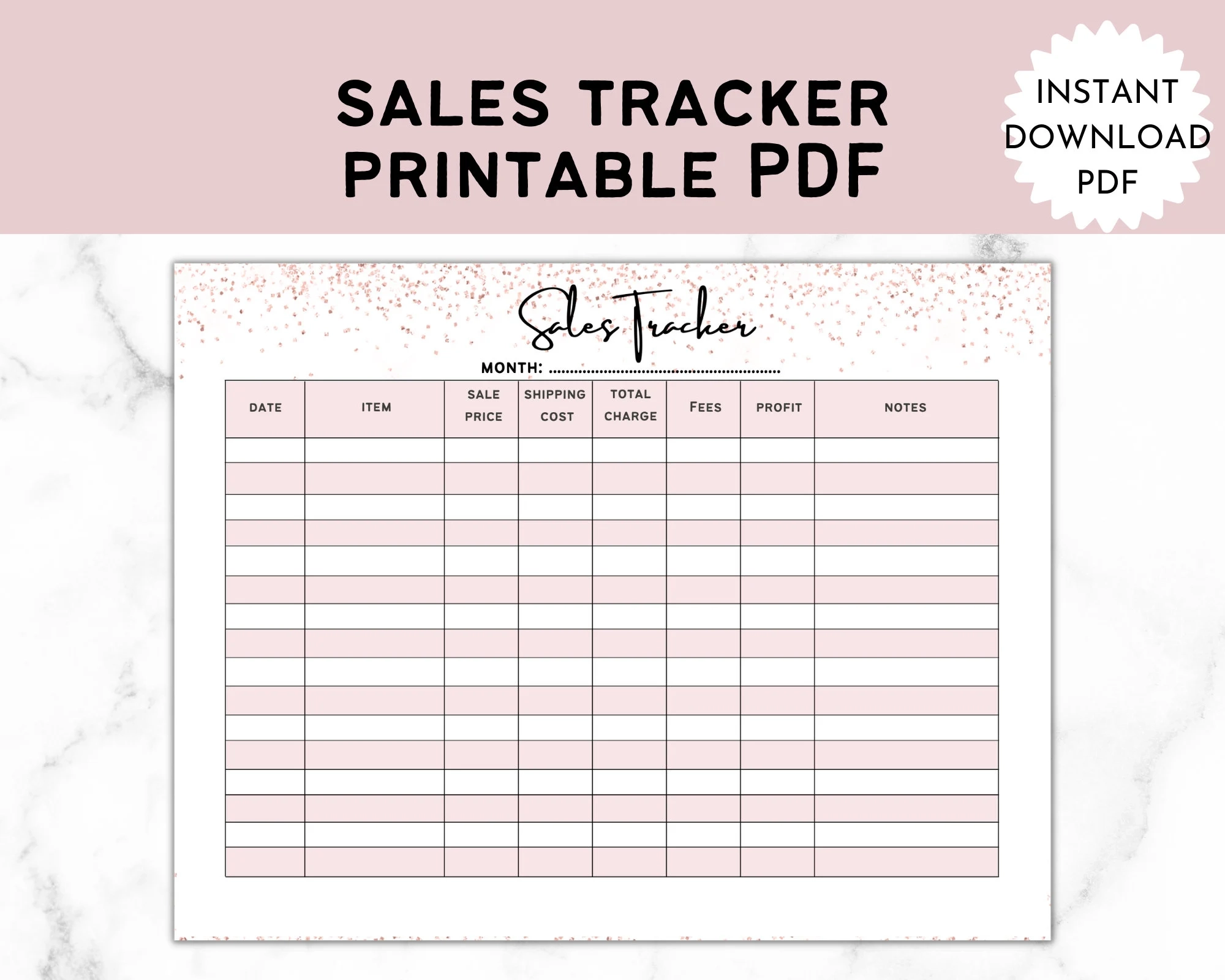 Free Printable Sales Log Sheets