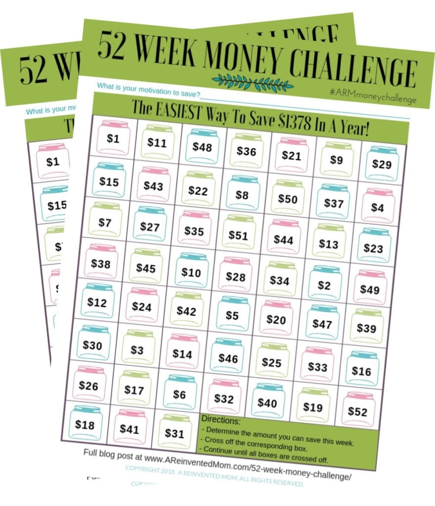 Money Saving Sheet Printable