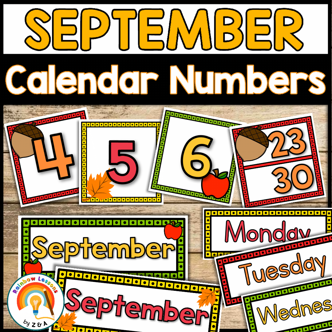 Calendar Numbers Free Printable