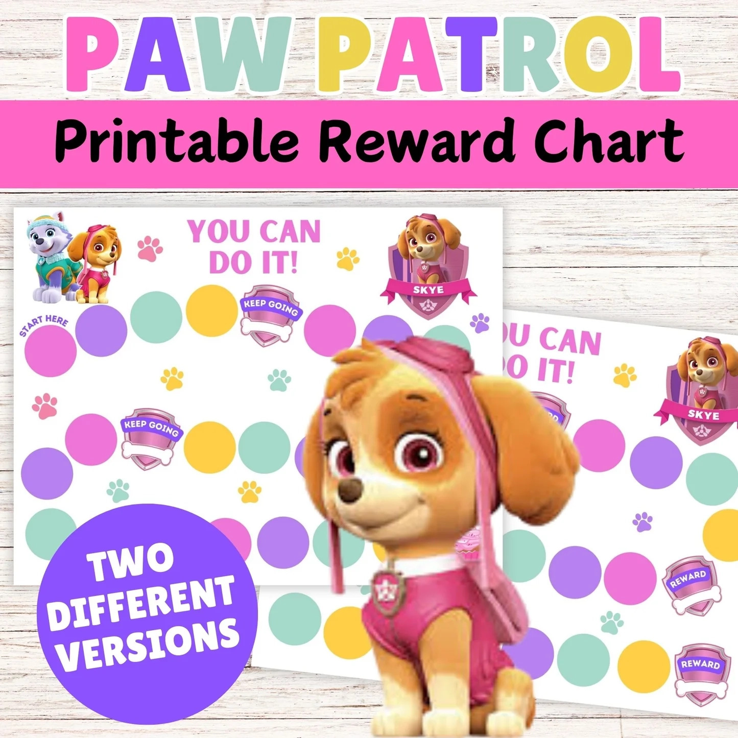Printable Reward Charts Paw Patrol