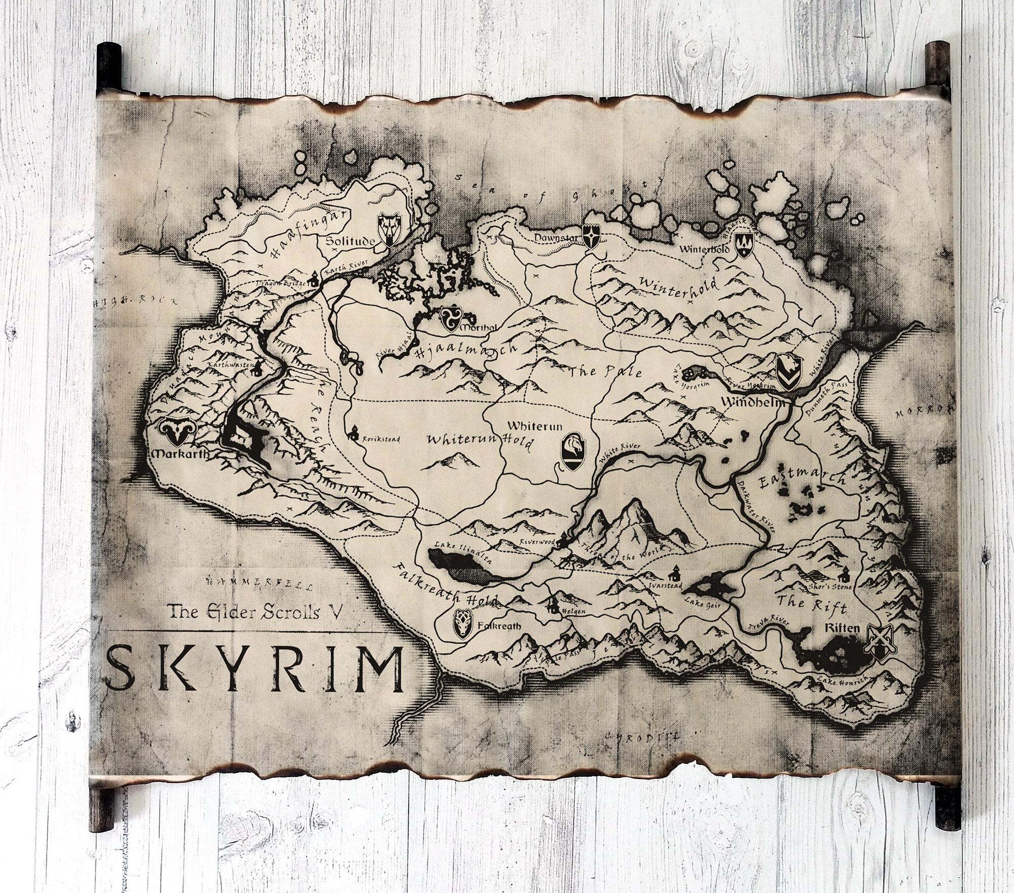 Printable Skyrim Map