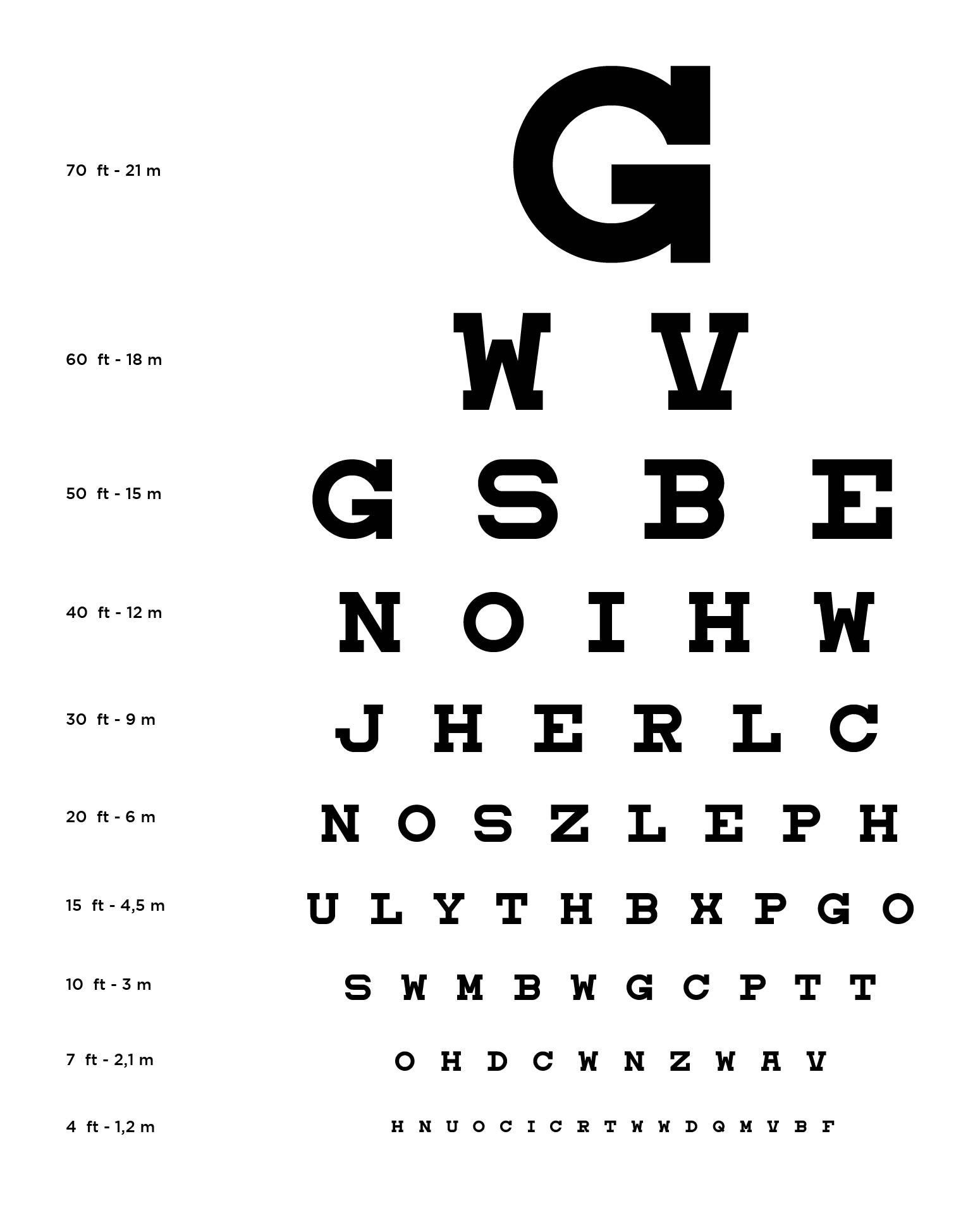 Home Eye Test Chart Printable