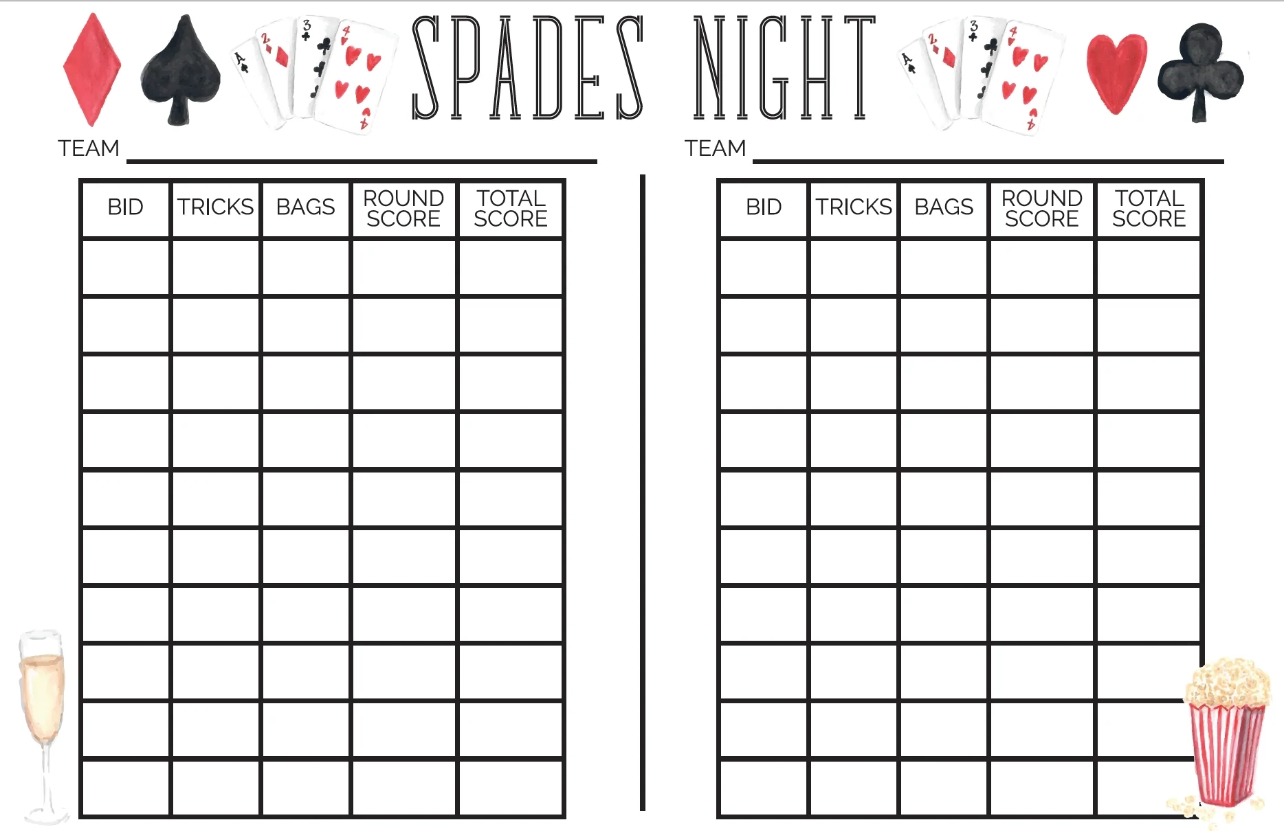 Spades Playing Card Notepad Fort52