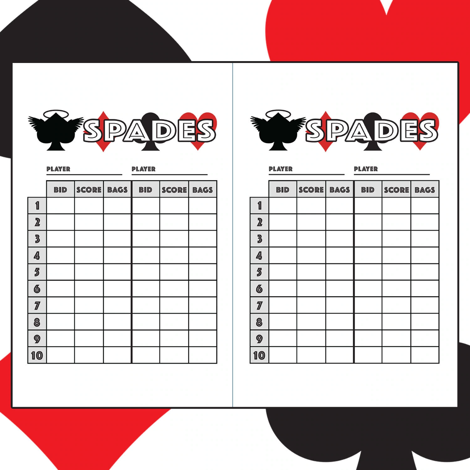 Printable Spades Score Sheet Pdf