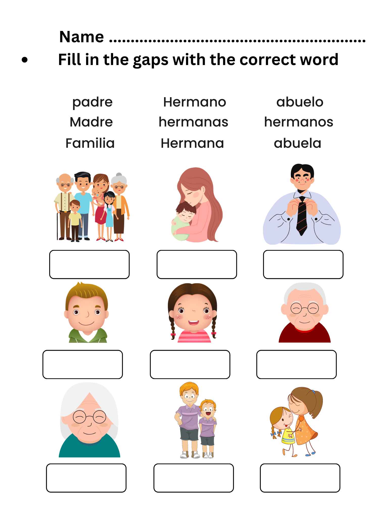 Spanish Family Members Flashcards Worksheets Vocab Activity Games For Kids Made By Teachers