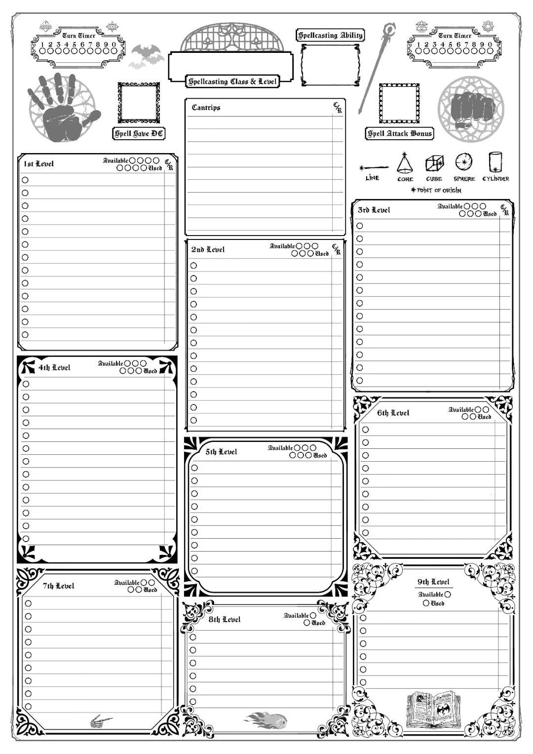 Spell Sheet I Found This Image Off Pinterest And I m Wondering If Anyone Has The Original And If It s A PDF R DnD