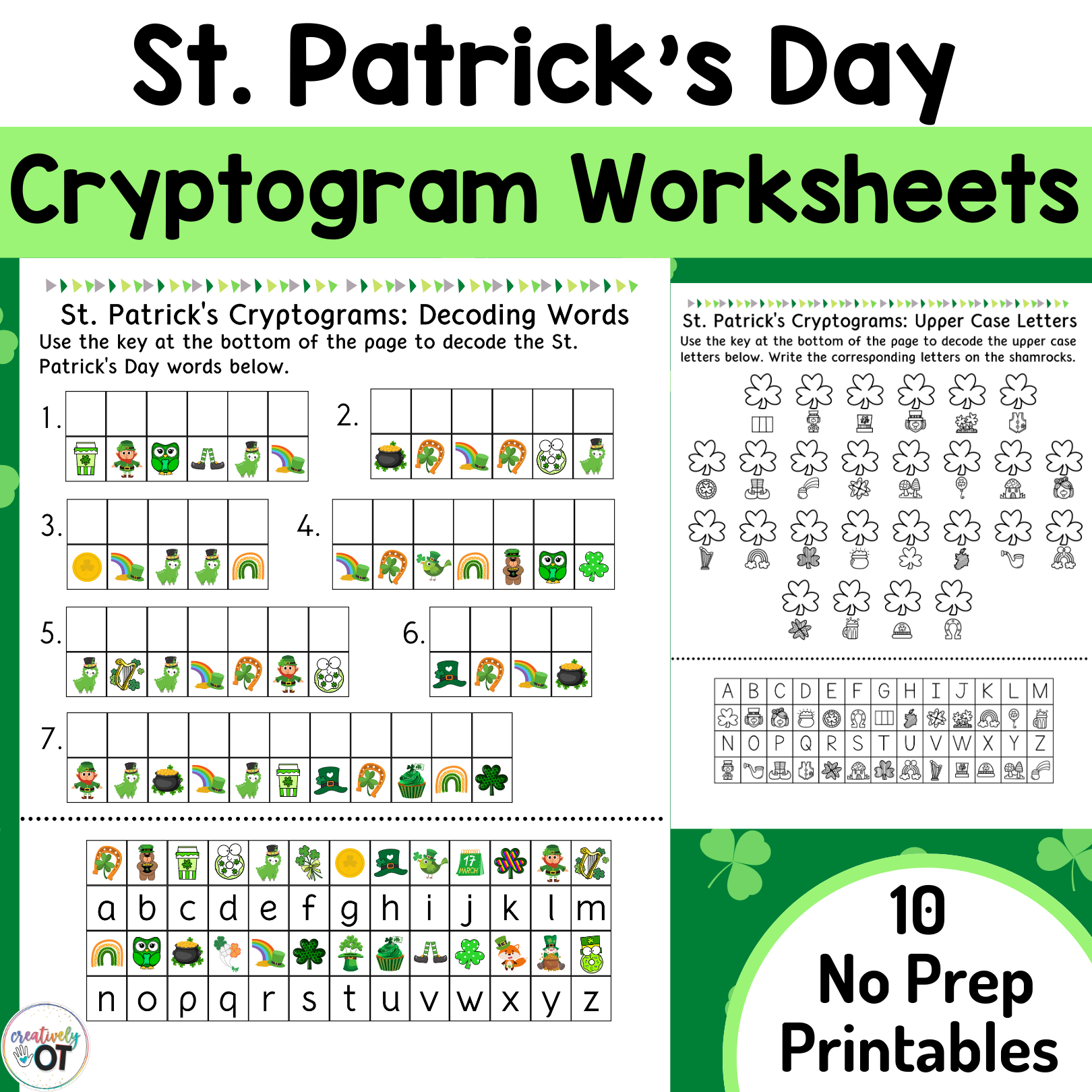 St Patrick s Day Cryptogram And Decoding Worksheets Made By Teachers
