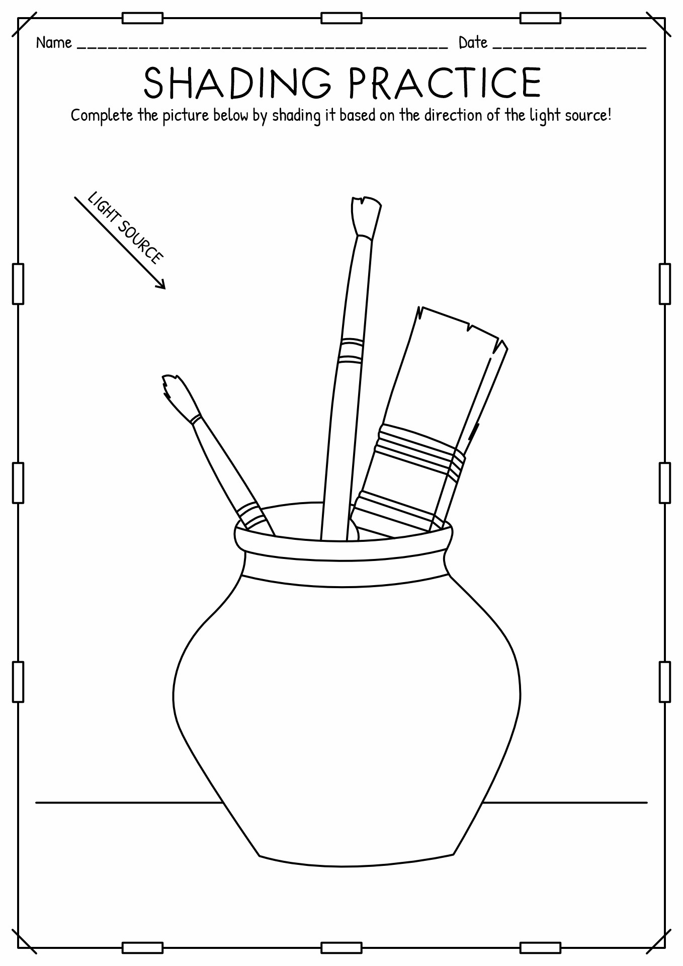 Still Life Worksheet