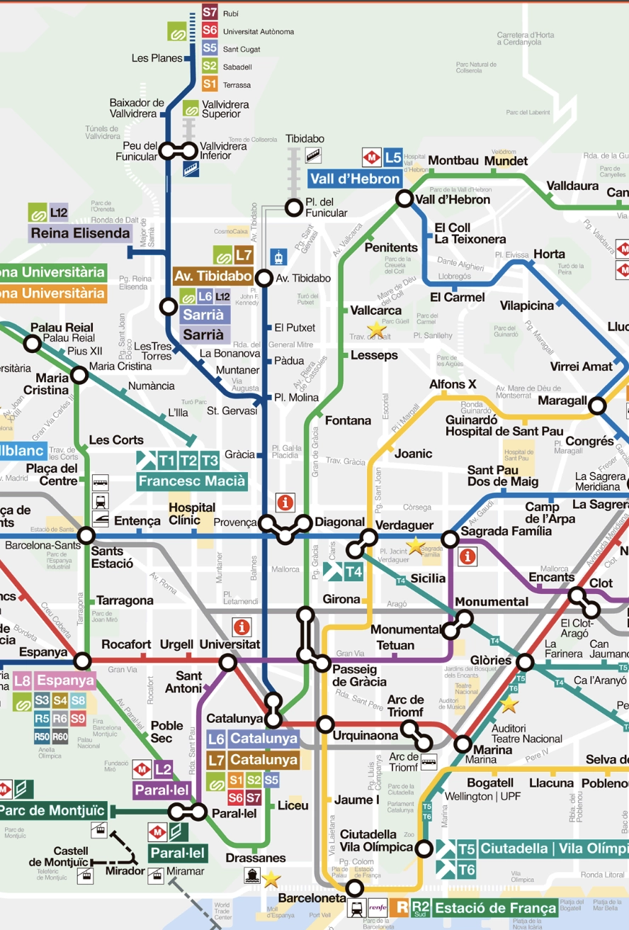 Printable Barcelona Metro Map Printable Barcelona Metro Map