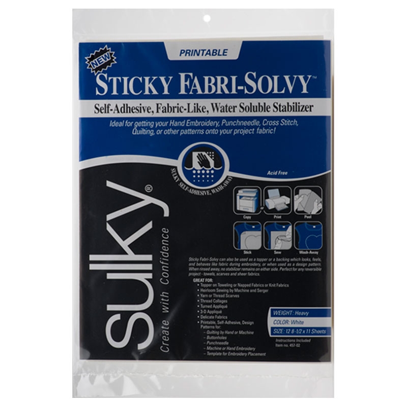 Sulky Sticky Fabri-Solvy Printable Sheets