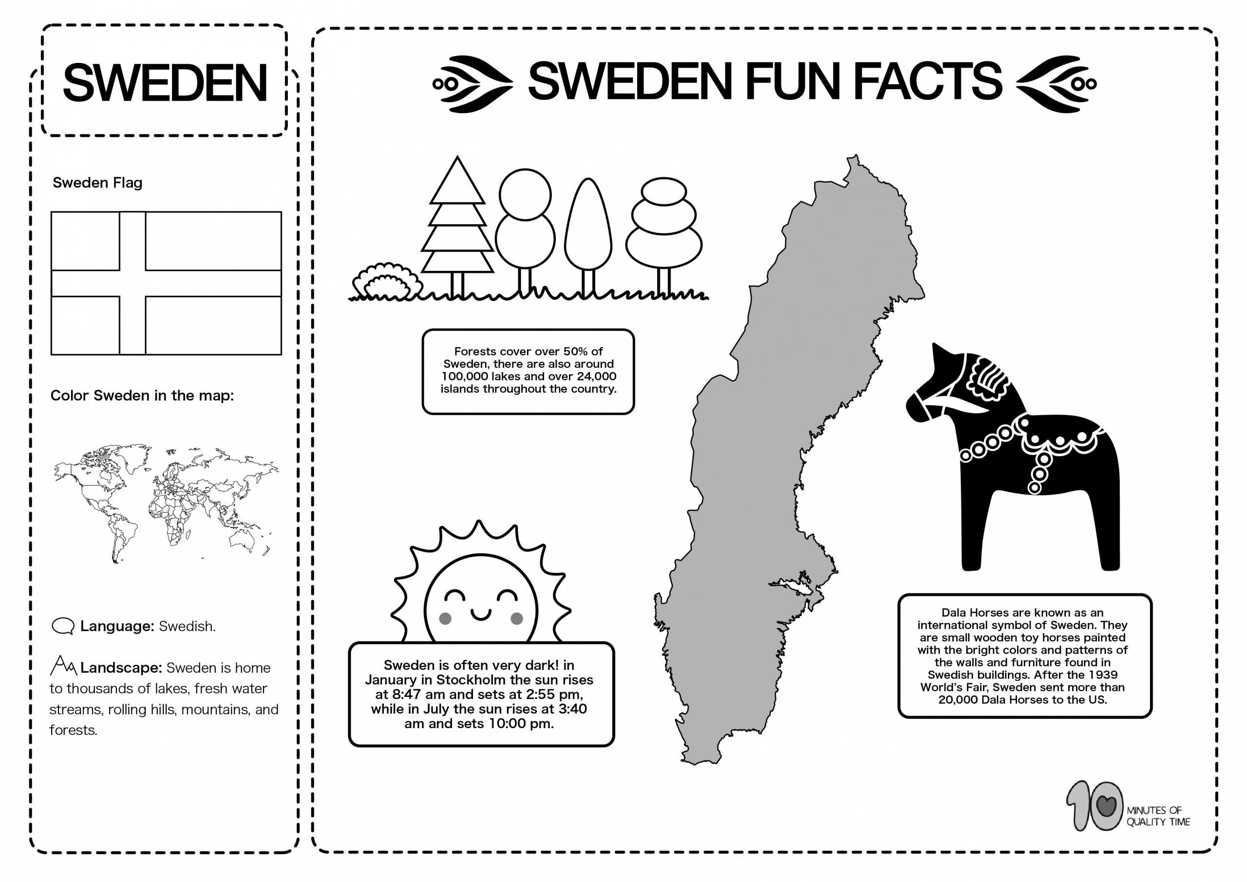 Free Printable Swedish Worksheets