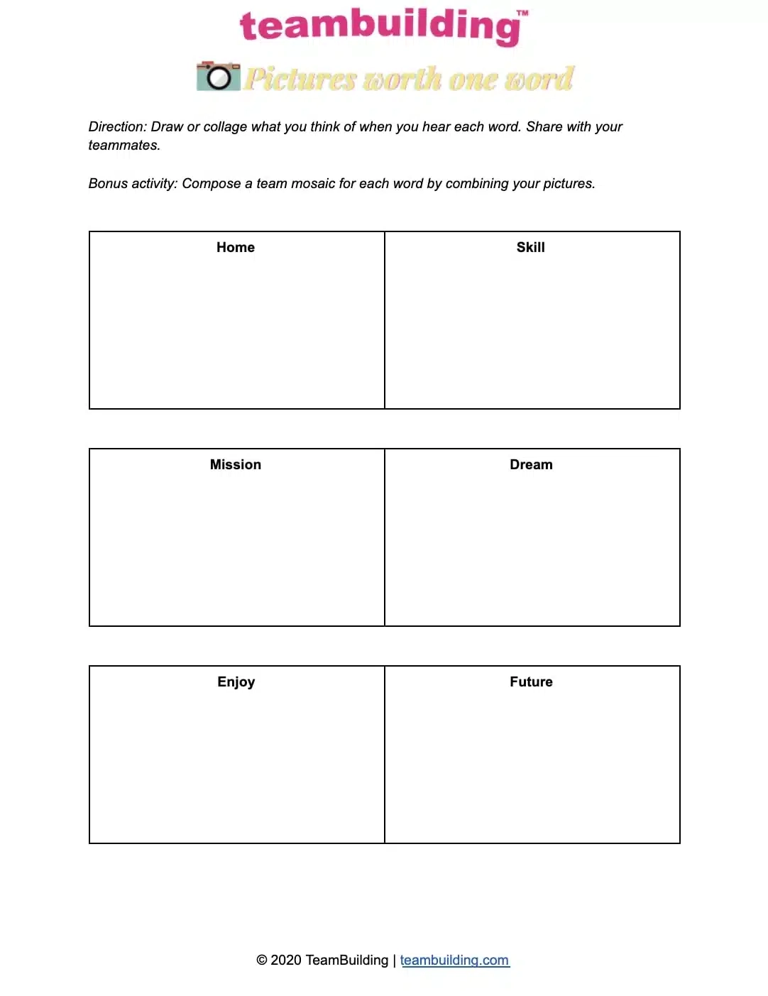 Team Building Worksheets Free Templates