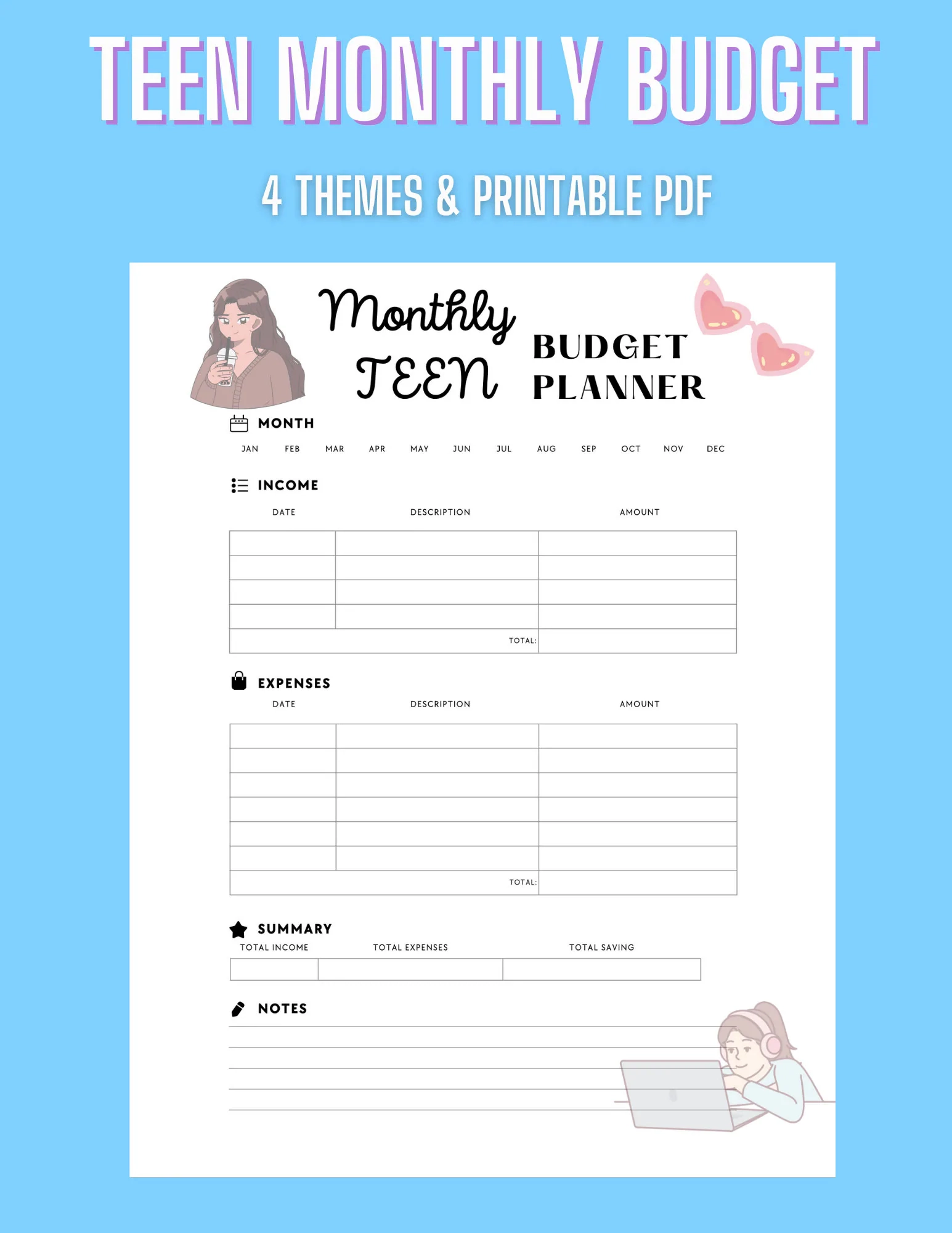 Printable Budget Sheets For Young Adults Printable Budget Sheets For Young Adults