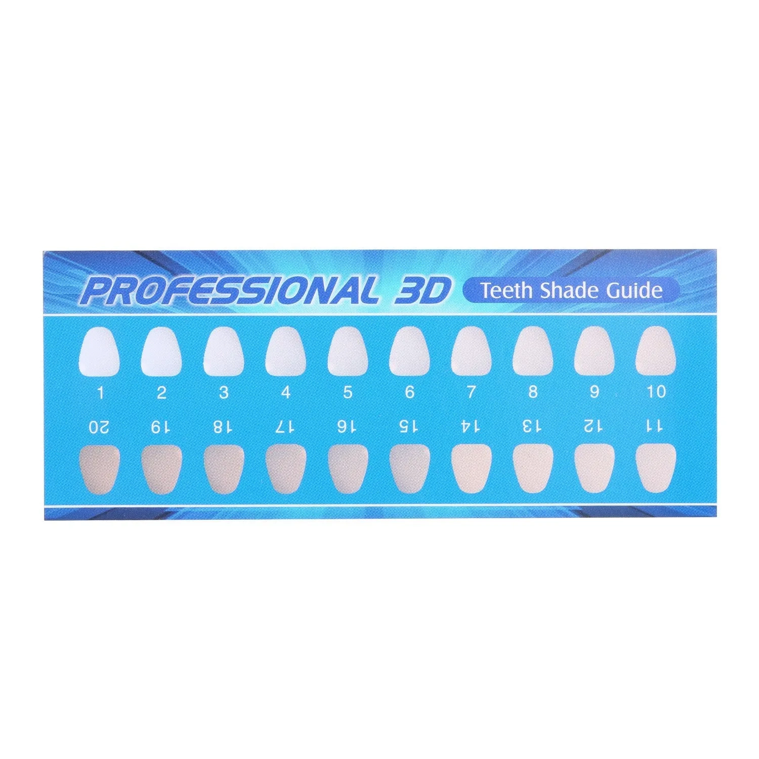 Teeth Shade Guide Paper 20 Colors For Teeth Whitening