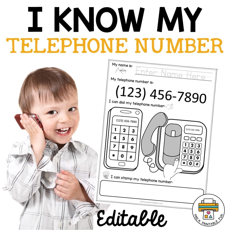Telephone Number Worksheet