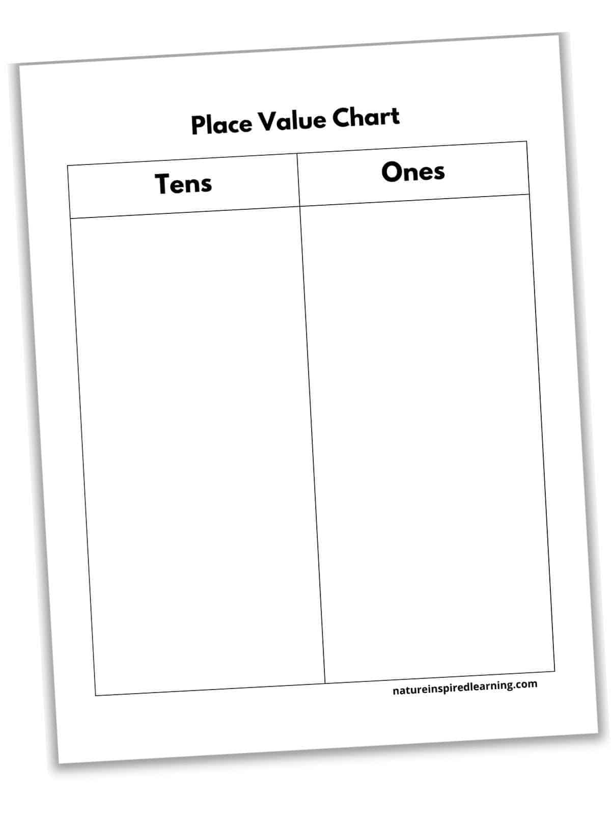 Printable Tens And Ones Chart