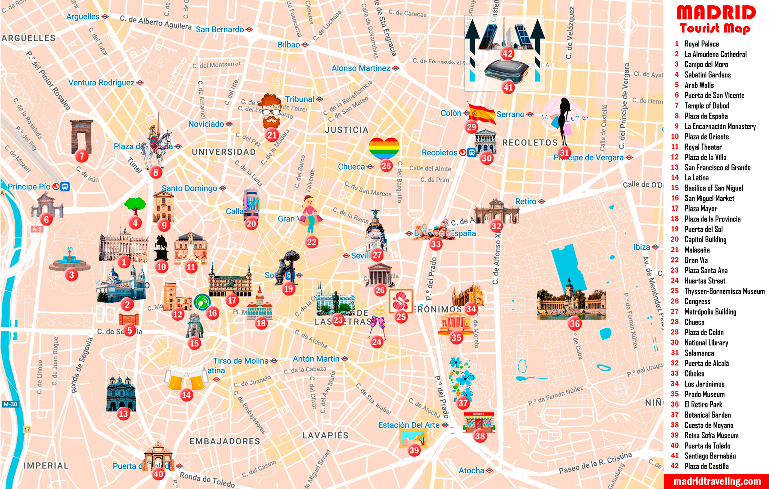  The Best Madrid Tourist Map Top Attractions In 2024 